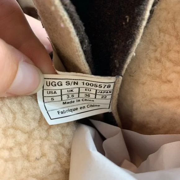 UGG Elsa Women's Waterproof Wool Blend/Leather Tall Boots Size 5 Chestnut Brown - Picture 10 of 14